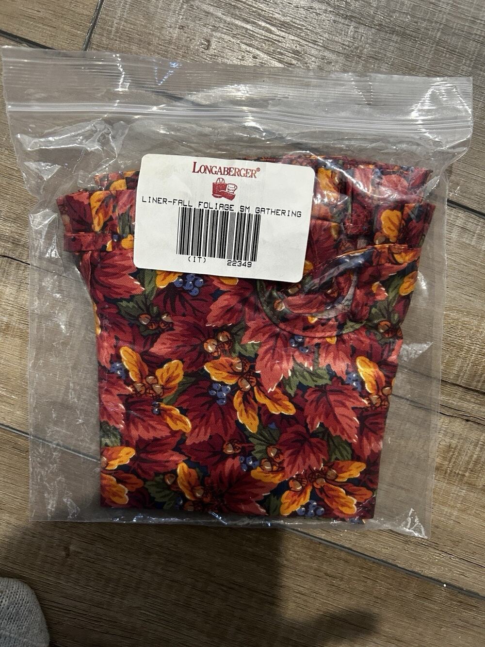 Longaberger Fall Foliage Liner Small Gathering Basket NEW